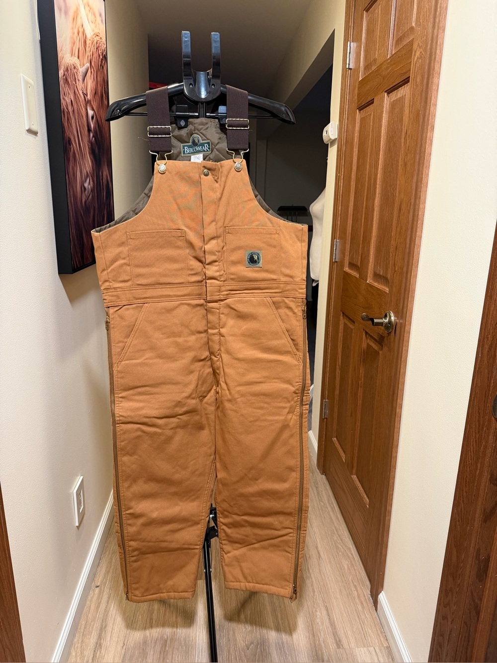Bercowear Men’s Large Short Insulated Workwear Hunting Bib Overalls Made in USA